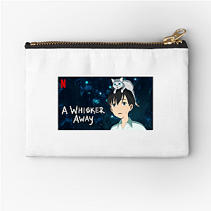 Whisker Away, Heart Stays A Whisker Away Zipper Pouches