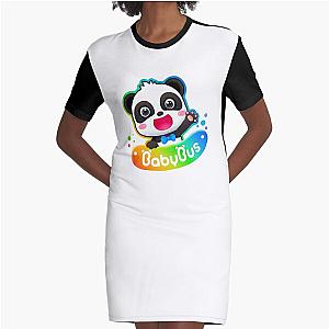 Animation Gift Kids Panda Cute BabyBus Say Hello Graphic T-Shirt Dress