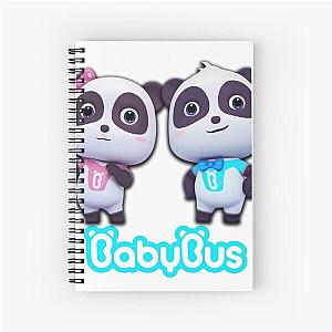 Kiki and Miumiu Panda, BabyBus Clothing Spiral Notebook