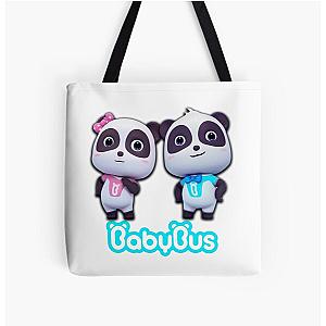 Kiki and Miumiu Panda, BabyBus Clothing All Over Print Tote Bag