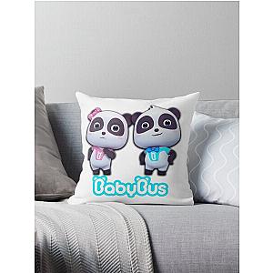 Kiki and Miumiu Panda, BabyBus Clothing Throw Pillow