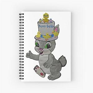 Easter Bunny with Bonnet on Spiral Notebook