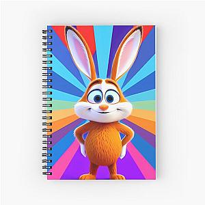 Cute Bunny Rabbit Flip Spiral Notebook