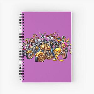 Looney Tunes as a biker crew Spiral Notebook