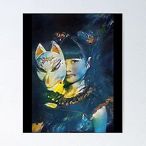 Yui-Metal Fox God Mask Babymetal Painting Digital Fan Art Poster RB0512