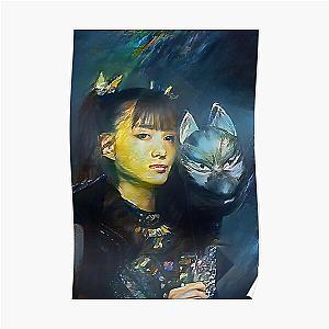 Moa-Metal with a Fox God Mask Babymetal AI Painting Digital Fan Art Poster RB2709