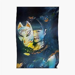 Yui-Metal Fox God Mask Babymetal Painting Digital Fan Art Poster RB2709