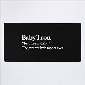 Babytron Underground Hip Hop Rap  Greatest lyric rapper alive Black Desk Mat