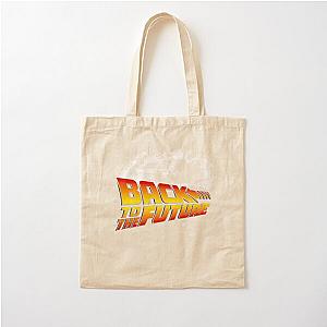 Back To The Future - Delorean White Stencil Fan Art Cotton Tote Bag