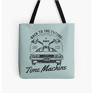 Back To The Future Time Machine Retro Vintage Logo (B) All Over Print Tote Bag