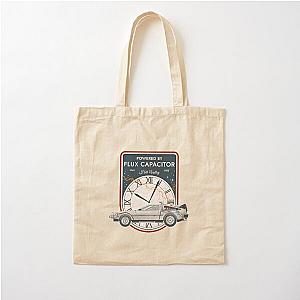 Powered by Flux Capacitor. Hill Valley 1955 - 1985. Back to the Future Commemorative Badge Cotton Tote Bag