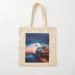 Back to the Future Delorean Time Machine Cotton Tote Bag