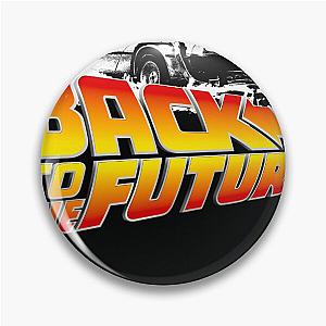 Back To The Future - Delorean White Stencil Fan Art Pin