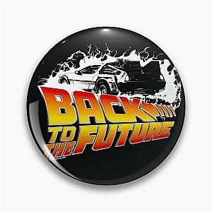 Back to the Future - DeLorean White Stencil Fan Art Pin