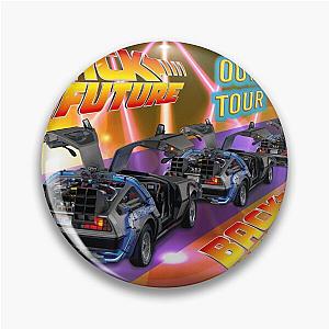 Back to the future outatime tour, cool science fiction film, officially licensed fan art Pin