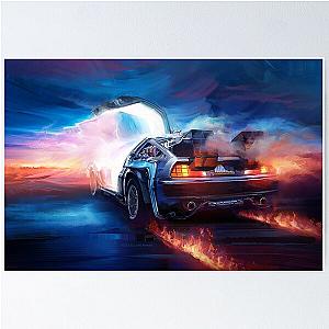 Back to the Future Delorean Time Machine Poster