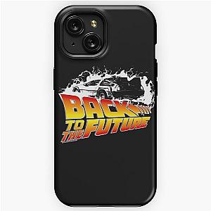 Back to the Future - DeLorean White Stencil Fan Art iPhone Tough Case