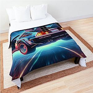 Delorean Back to the Future Fan Art Comforter