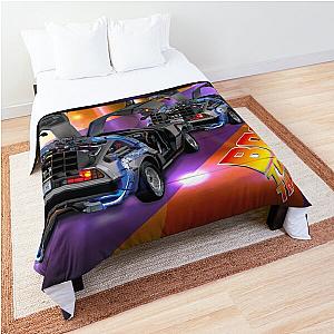 Back to the future outatime tour, cool science fiction film, officially licensed fan art Comforter