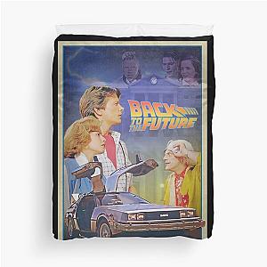 Back To The Future Vintage Retro Poster Duvet Cover