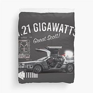 Back to the Future 1.21 Gigawatts DeLorean Car (© UCS LLC and Amblin) Duvet Cover