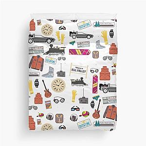 Back to the future paper cut illustration Duvet Cover