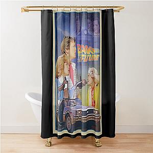 Back To The Future Vintage Retro Poster Shower Curtain