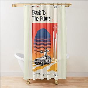 Alternative Movies Back To The Future Vintage Poster Shower Curtain