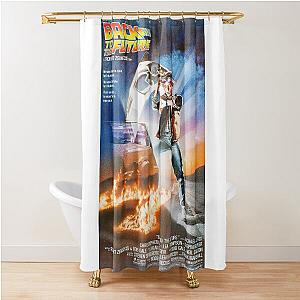 Vintage Movies Back To The Future Alternative Poster Shower Curtain