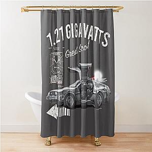 Back to the Future 1.21 Gigawatts DeLorean Car (© UCS LLC and Amblin) Shower Curtain