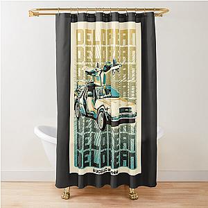 Back to the future movie retro poster Shower Curtain