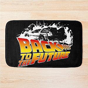 Back to the Future - DeLorean White Stencil Fan Art Bath Mat