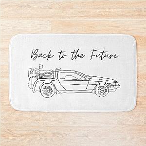 Back to the future delorian minimalist Bath Mat