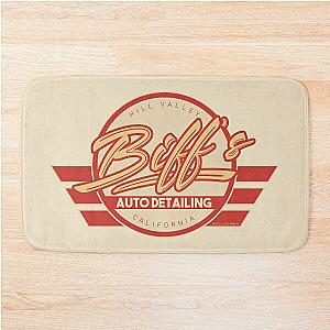 Biff's Auto Detailing in Red. Back To The Future Movie Bath Mat