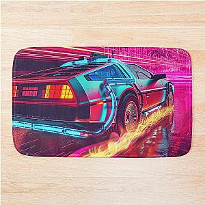 Back to the Future Retro VHS Clean Poster Neon Noir Cyberpunk Bath Mat