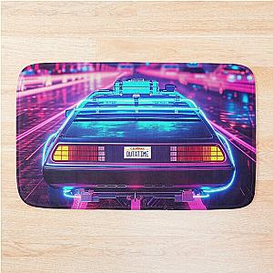 Back to the Future Retro VHS Clean Poster Neon Noir Cyberpunk Bath Mat