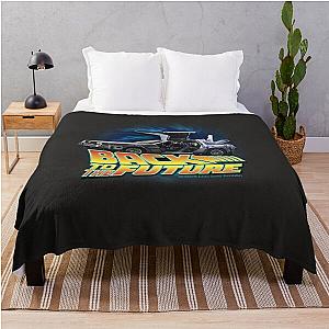 Back to the future movie. Delorean in time Throw Blanket