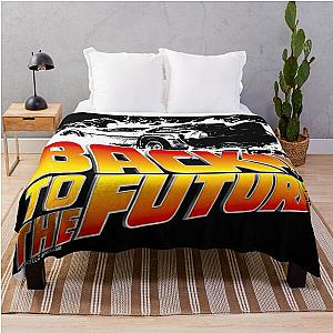 Back to the Future - DeLorean White Stencil Fan Art Throw Blanket