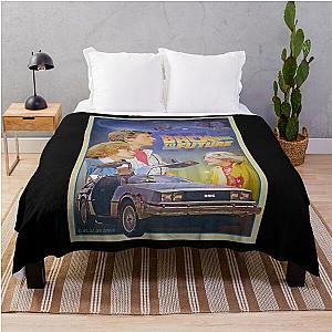 Back To The Future Vintage Retro Poster Throw Blanket