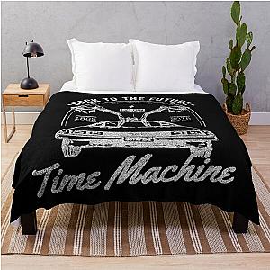 Back To The Future Time Machine Retro Vintage Logo (W) Throw Blanket