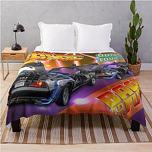 Back to the future outatime tour, cool science fiction film, officially licensed fan art Throw Blanket