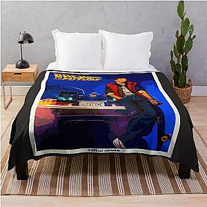 Back to the future retro poster Throw Blanket