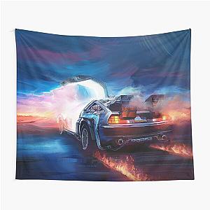 Back to the Future Delorean Time Machine Tapestry