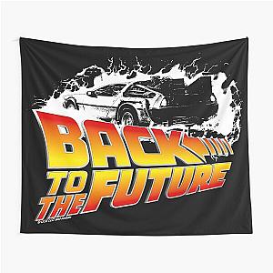 Back to the Future - DeLorean White Stencil Fan Art Tapestry