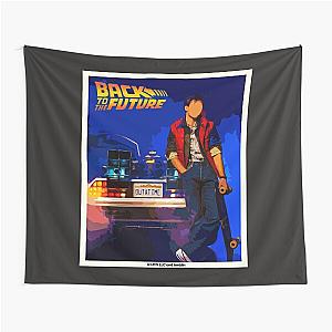 Back to the future retro poster Tapestry