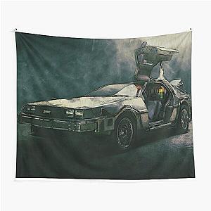 Back to the Future DeLorean watercolour Tapestry