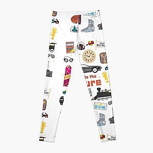 Back to the future paper cut illustration Leggings