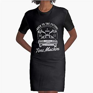 Back To The Future Time Machine Retro Vintage Logo (W) Graphic T-Shirt Dress