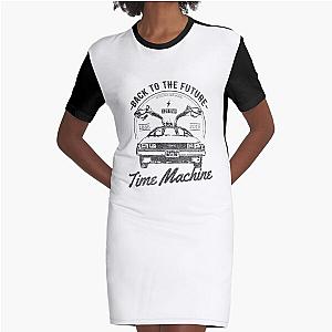 Back To The Future Time Machine Retro Vintage Logo (B) Graphic T-Shirt Dress