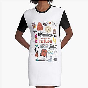 Back to the future paper cut illustration Graphic T-Shirt Dress